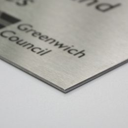 Stainless steel graphic panel